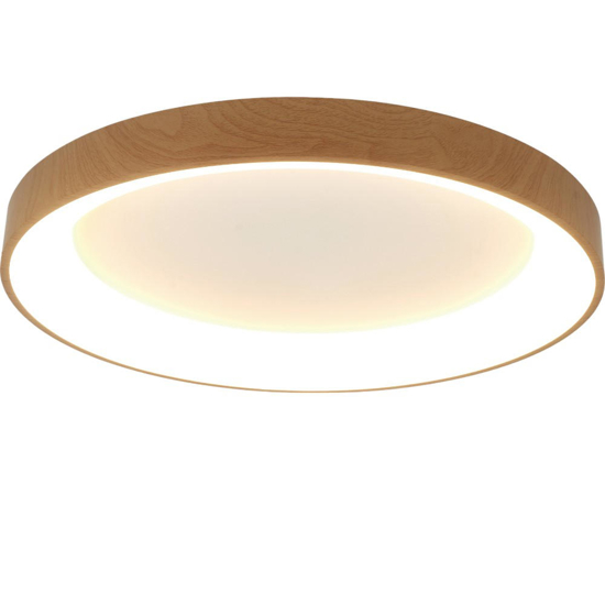 Plafoniera cerchio effetto legno led 2700k a 5000k
