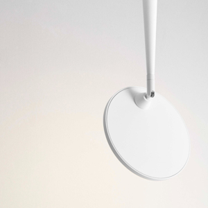 Plafoniera bianca disco luce orientabile design moderna