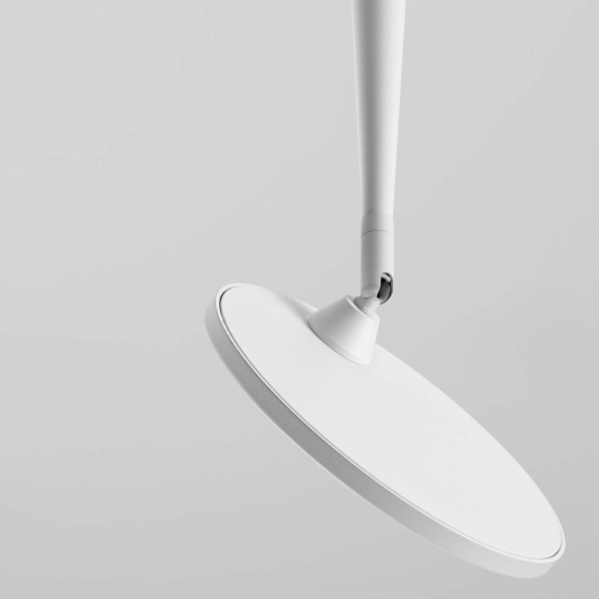 Plafoniera bianca disco luce orientabile design moderna