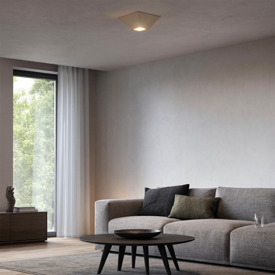 Plafoniera beige moderna led 3000k per ingresso corridoio