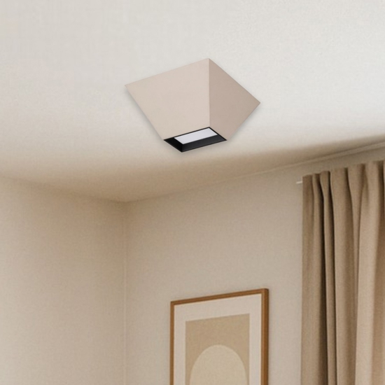 Plafoniera beige moderna led 3000k per ingresso corridoio
