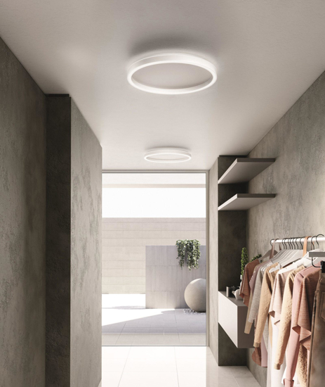 Gea luce aela bianco plafoniera led 60w 3000k 4000k rotonda