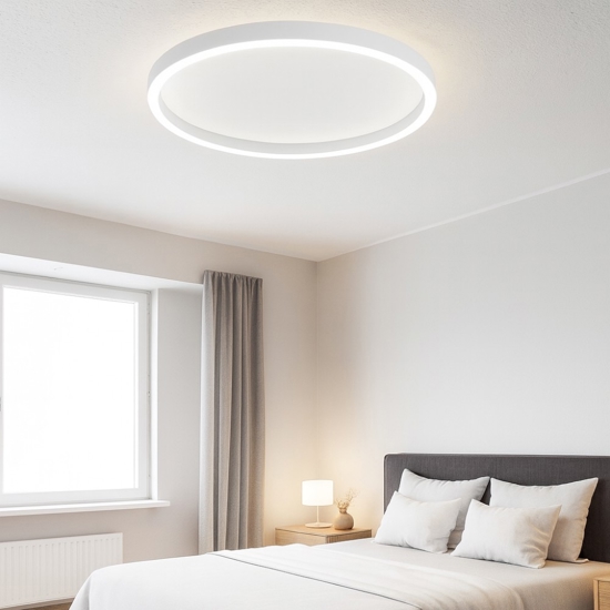 Gea luce aela bianco plafoniera led 60w 3000k 4000k rotonda