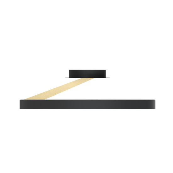 Plafoniera rotonda nero e oro led da 3000k a 6000k con telecomando Plafoniera rotonda nero e oro led da 3000k a 6000k con telecomando