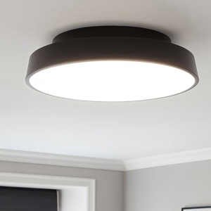 Urban isylyce plafoniera nera led 42w dimmerabile per soggiorno