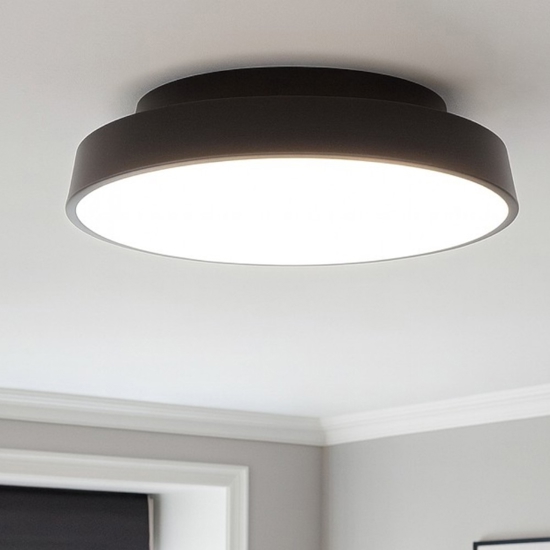 Urban isyluce plafoniera nera led 42w dimmerabile per soggiorno