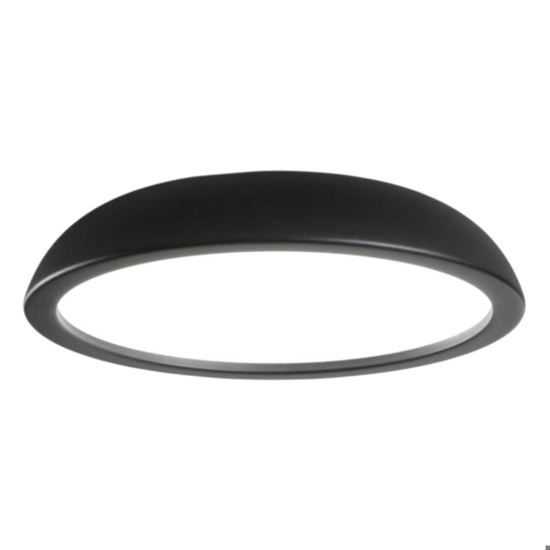 Isyluce zenal plafoniera per cucina led 3000k 4000k dimmerabile nera rotonda
