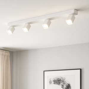 Plafoniera rudy pl4 square ideal lux con faretti led 7w 3000k