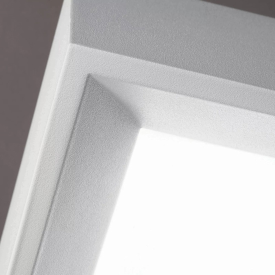Plafoniera led 31w 3000k da cucina quadrata bianca linea light tara q