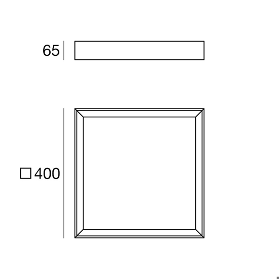 Plafoniera led 31w 3000k da cucina quadrata bianca linea light tara q