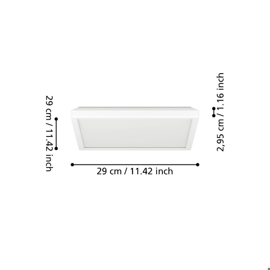 Rovito z eglo plafoniera da bagno bianca ip44 led rgb 2700k a 6500k