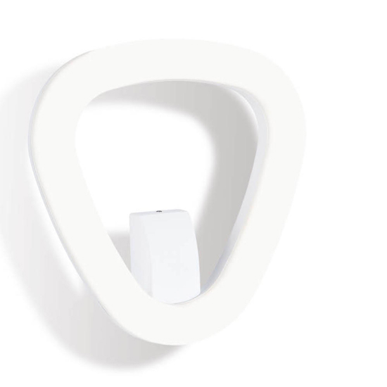 Applique per esterno bianca design ondulato led 20w 3000k ip65