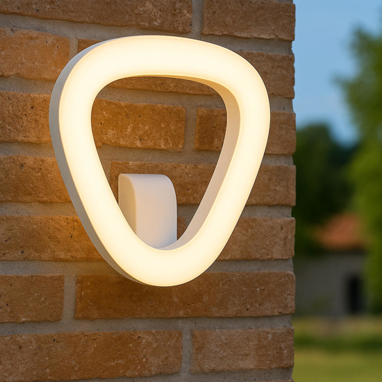 Applique bianca per esterno design moderno led 20w 4000k