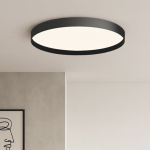 Gea luce acelia plafoniera moderna led 30w da 3000k a 4000k nera