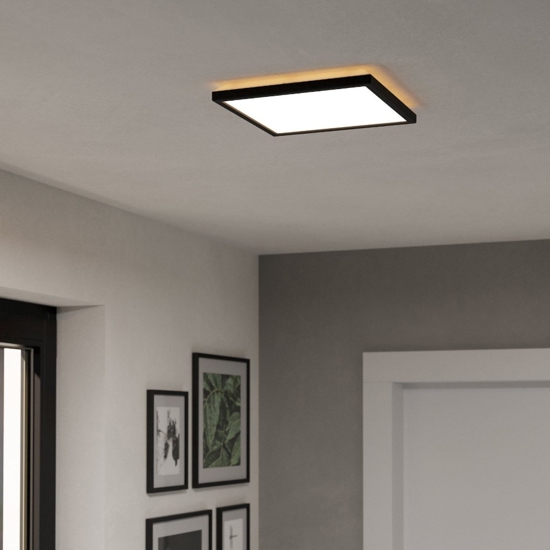 Rovito z eglo plafoniera nera per bagno ip44 led rgb 2700k a 6500k