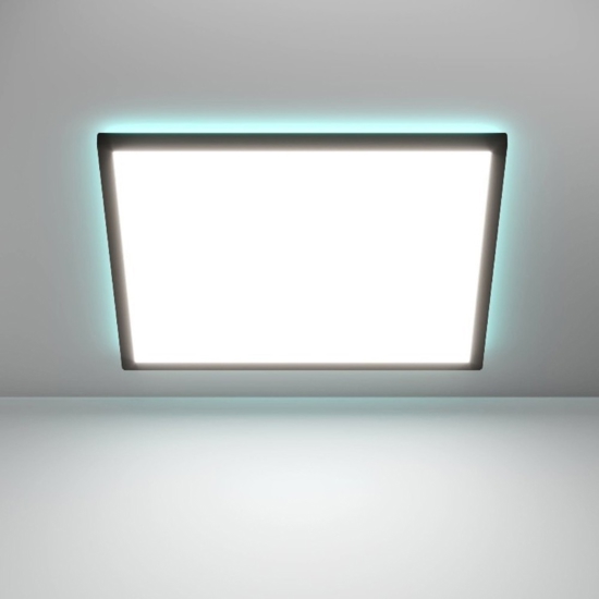 Rovito z eglo plafoniera da bagno ip44 nera minimal led rgb cct 2700k a 6500k