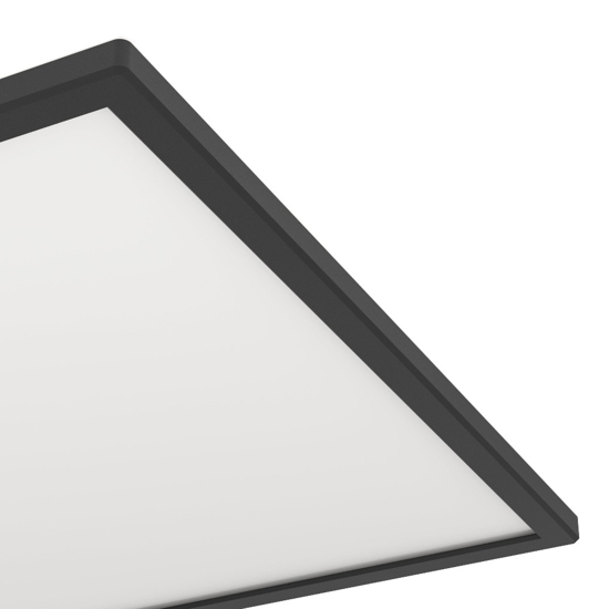 Rovito z eglo plafoniera da bagno ip44 nera minimal led rgb cct 2700k a 6500k