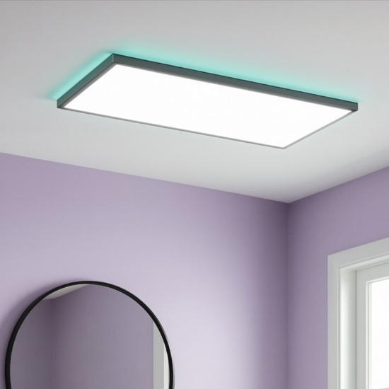 Rovito z eglo plafoniera da bagno controllo remoto led rgb 2700k a 6500k ip44
