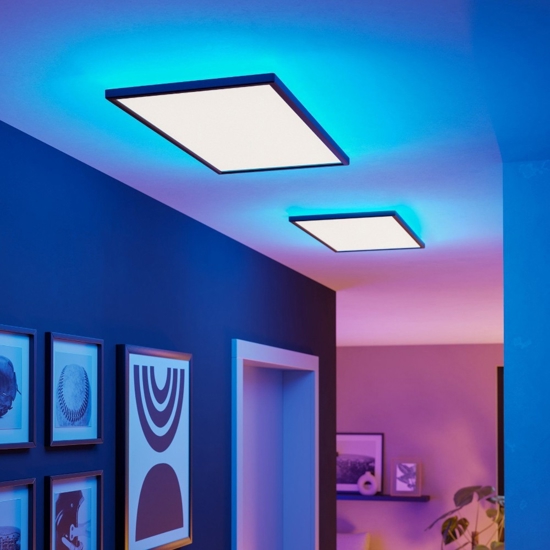 Rovito z eglo plafoniera da bagno controllo remoto led rgb 2700k a 6500k ip44