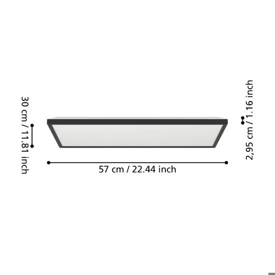 Rovito z eglo plafoniera da bagno controllo remoto led rgb 2700k a 6500k ip44