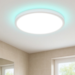 Rovito z eglo plafoniera da bagno tonda bianca led rgb 2700k a 6500k ip44