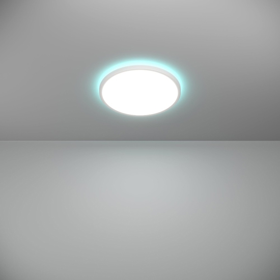 Rovito z eglo plafoniera da bagno tonda bianca led rgb 2700k a 6500k ip44