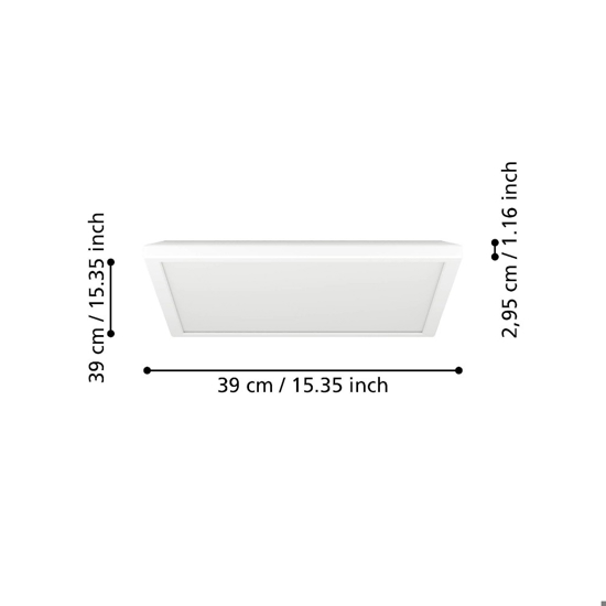 Rovito z eglo plafoniera da bagno moderno led rgb 2700k a 6500k ip44
