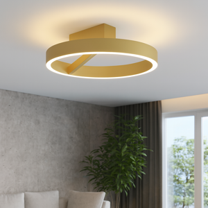 Gea luce criseide plafoniera oro led 3000k per ingresso