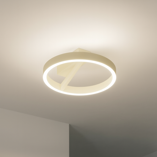Gea luce criseide plafoniera tonda led 3000k verde salvia moderna