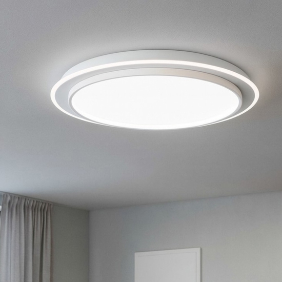 Gea luce dharma plafoniera moderna led 65w 3000k tonda per salotto