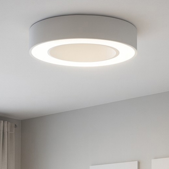 Gea luce flor plafoniera moderna led 30w 3000k rotonda bianca