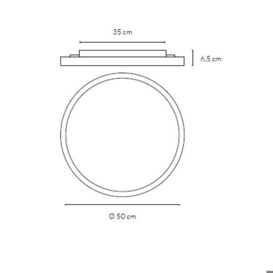 Plafoniera vivida atena rotonda sabbia led 48w 3000k 4000k per cucina