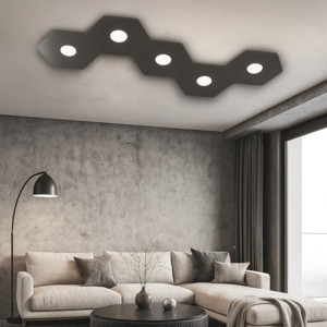 Top light hexagon plafoniera marrone esagonale moderna