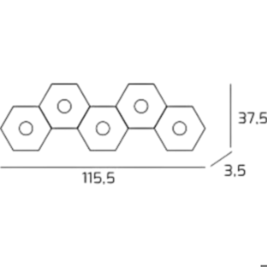 Top light hexagon plafoniera marrone esagonale moderna