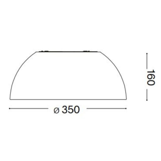 Ideal lux corolla-1 pl plafoniera da cucina 3000k bianca