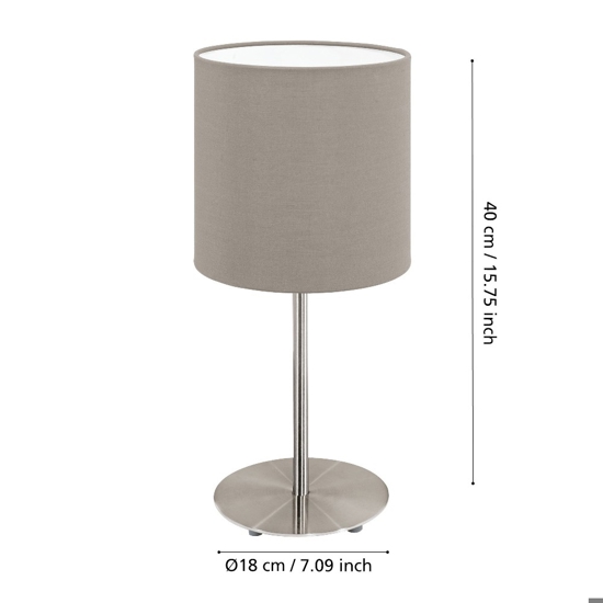 Pasteri eglo lampada da tavolo con portalampada cilindrico