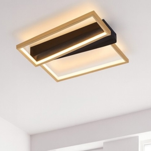 Plafoniera moderna neo oro led 28w 3000k dimmerabile design
