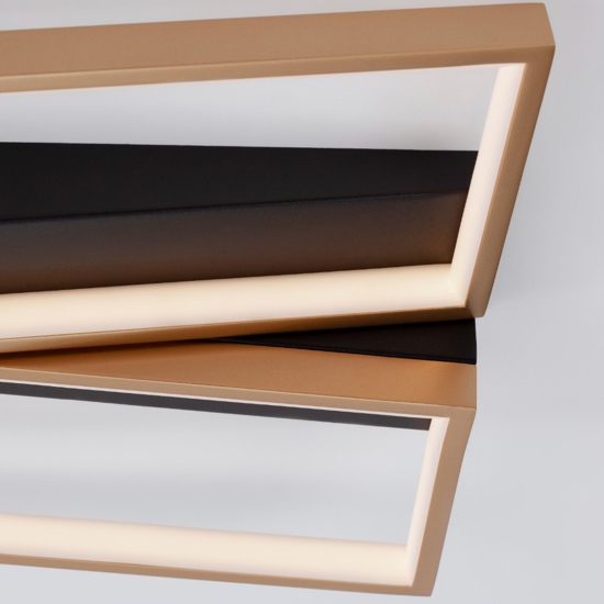 Plafoniera moderna neo oro led 28w 3000k dimmerabile design