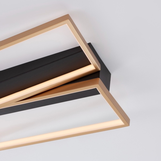 Plafoniera moderna neo oro led 28w 3000k dimmerabile design