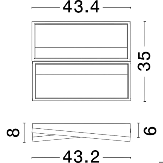 Plafoniera moderna neo oro led 28w 3000k dimmerabile design