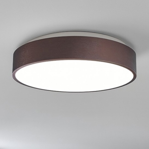 Plafoniera rotonda cerchio 38 cm led 3000k marrone moderna