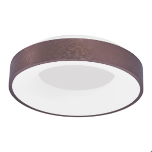 Plafoniera rotonda cerchio 38 cm led 30w 3000k marrone moderna