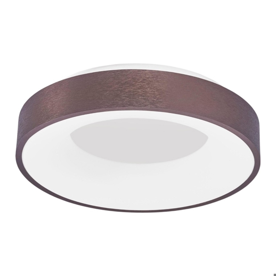 Plafoniera rotonda cerchio 38 cm led 3000k marrone moderna
