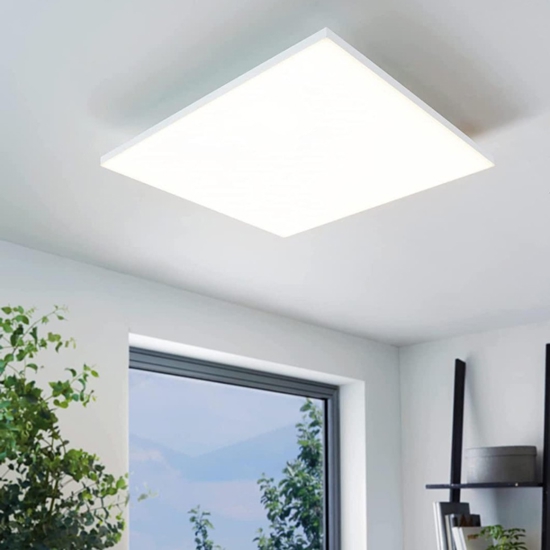 Eglo turcona plafoniera led 30x30 11w 4000k quadrata moderna bianca