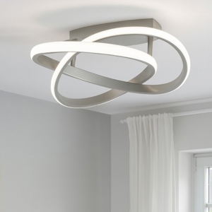 Plafoniera led 4000k nickel opaco per soggiorno dimmerabile