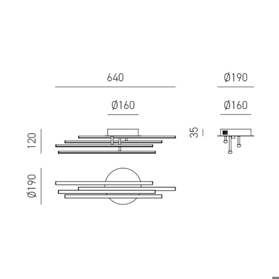 Plafoniera bianca led 3000k tullia gea luce moderna