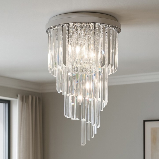 Carlton pl8 ideal lux plafoniera contemporanea a cascata cromo