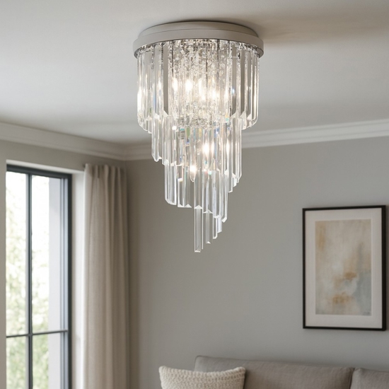 Carlton pl8 ideal lux plafoniera contemporanea a cascata cromo