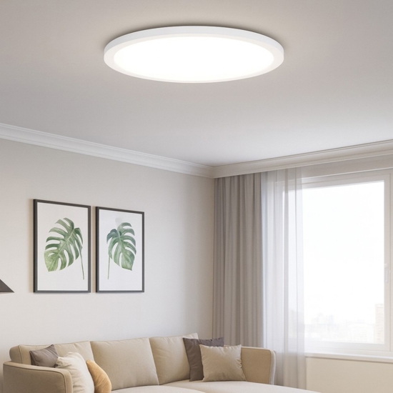 Plafoniera led 4000k ideal lux fly slim pl d45 rotonda