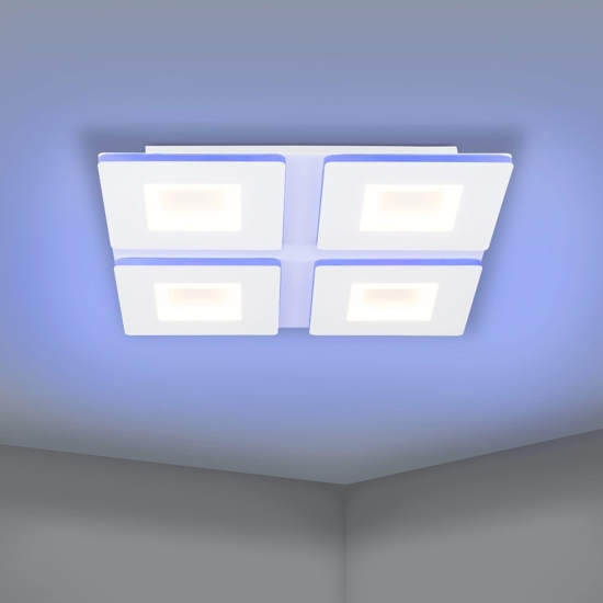 Padrogiano z eglo plafoniera moderna quadrata led rgb 2700k a 6500k